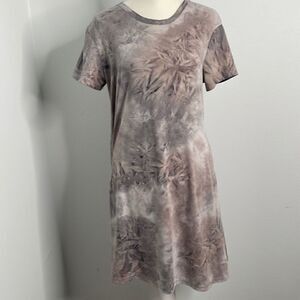 Justify silky soft T-shirt dress.  Tie dye. Mid length.  Size Large.